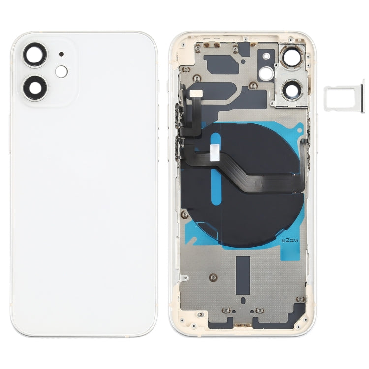 Battery Back Cover (with Side Keys & Card Tray & Power + Volume Flex Cable & Wireless Charging Module) for iPhone 12 Mini My Store