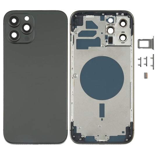 Back Housing Cover with SIM Card Tray & Side keys & Camera Lens for iPhone 12 Pro Max