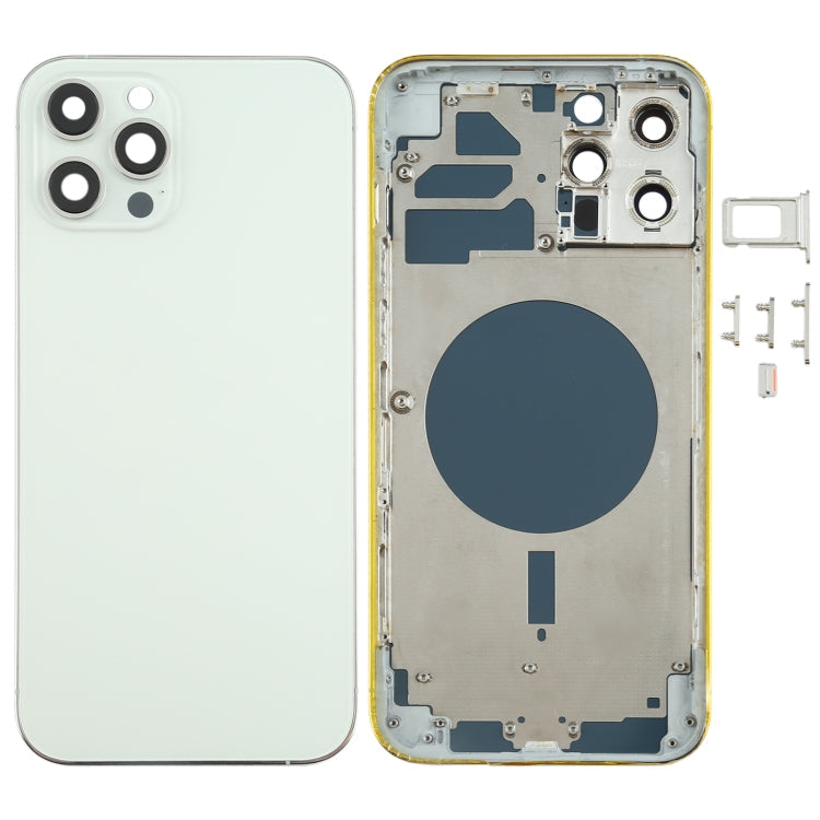 Back Housing Cover with SIM Card Tray & Side keys & Camera Lens for iPhone 12 Pro Max My Store