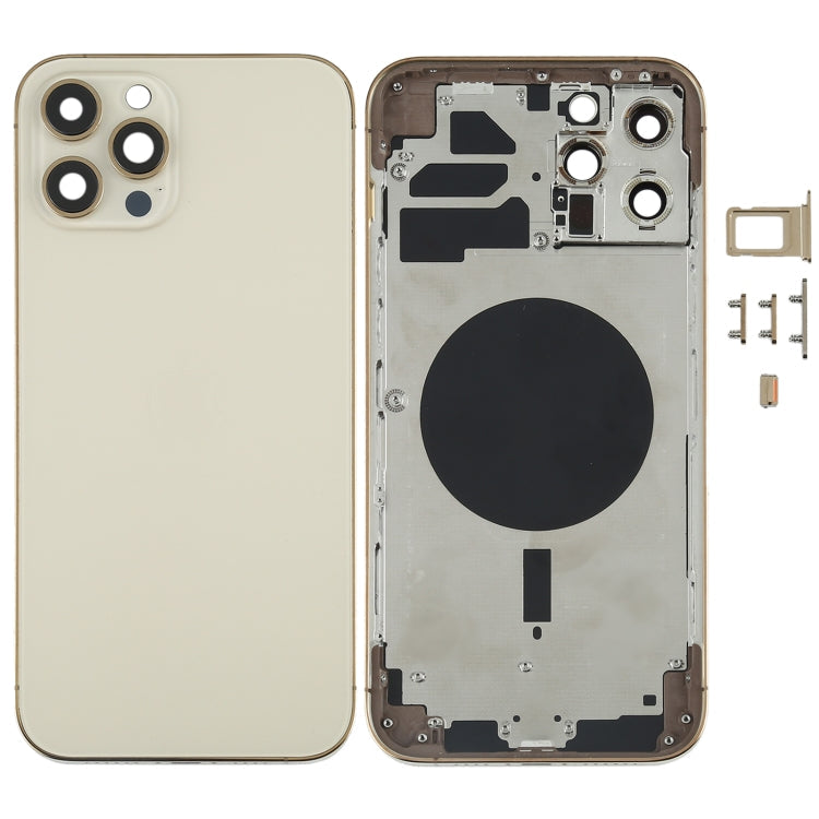 Back Housing Cover with SIM Card Tray & Side keys & Camera Lens for iPhone 12 Pro Max