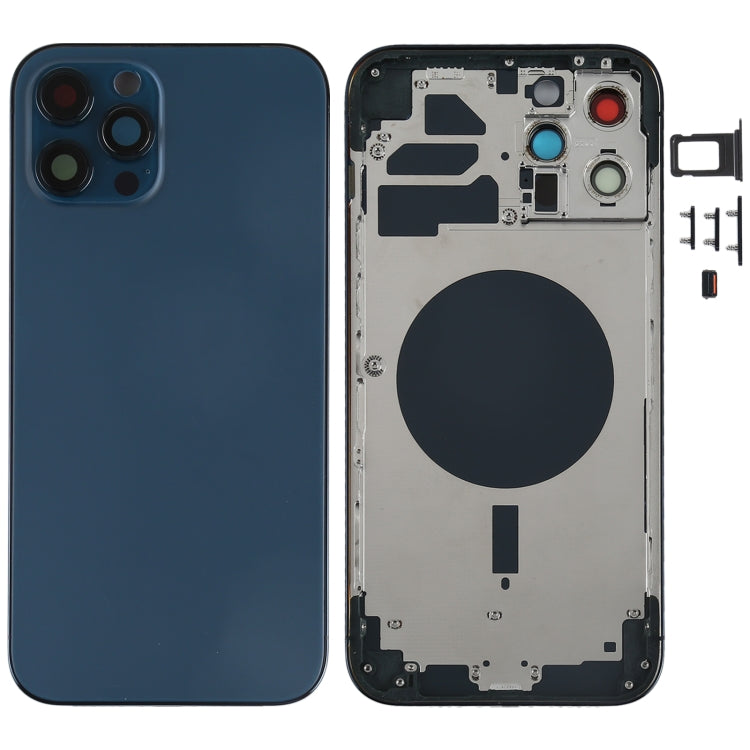 Back Housing Cover with SIM Card Tray & Side keys & Camera Lens for iPhone 12 Pro Max