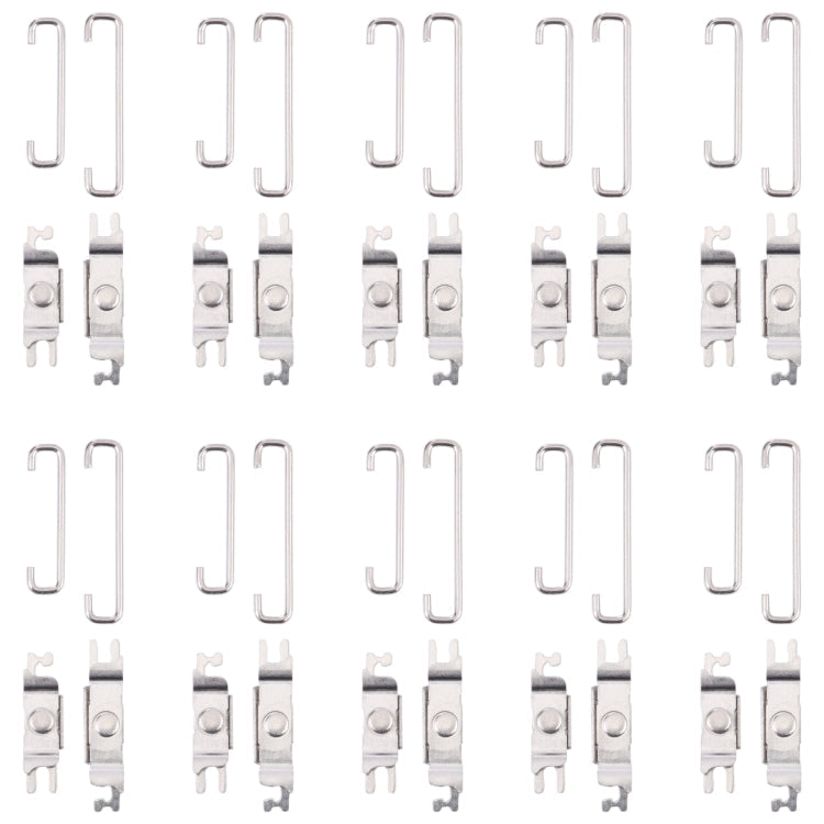 10 Sets Power/Volume Internal Badge Holder and U Spring Hooks for iPhone X-13 Pro Max