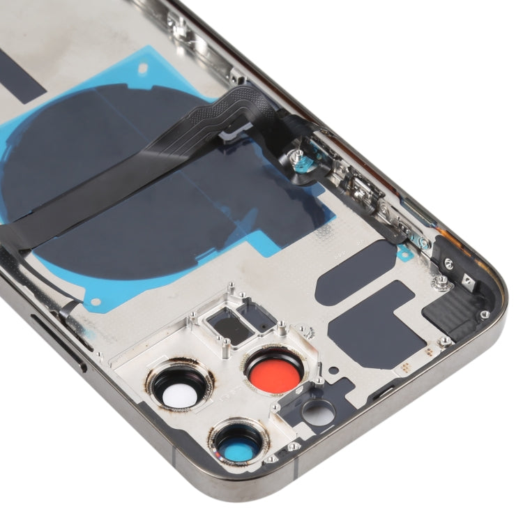 For iPhone 13 Pro Max Battery Back Cover with Side Keys & Card Tray & Power + Volume Flex Cable & Wireless Charging Module