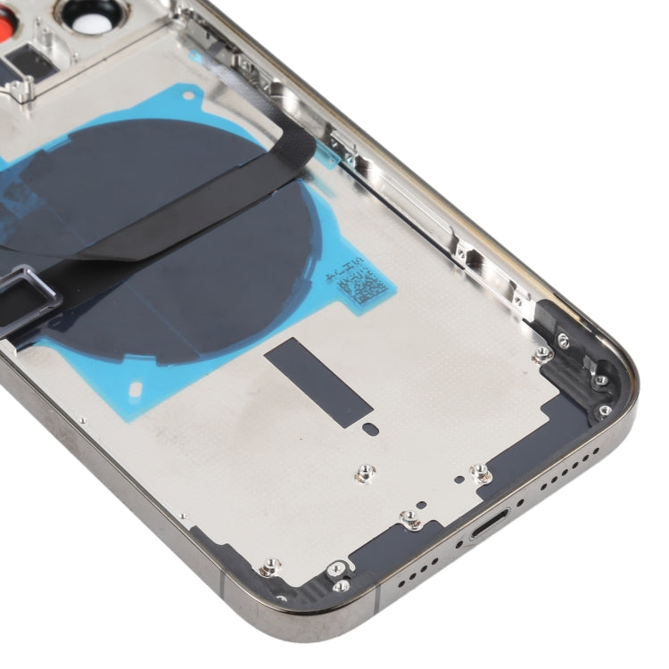 For iPhone 13 Pro Max Battery Back Cover with Side Keys & Card Tray & Power + Volume Flex Cable & Wireless Charging Module