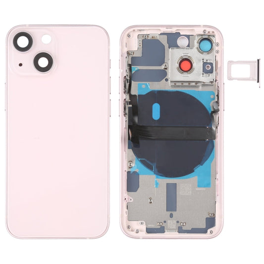 For iPhone 13 mini Battery Back Cover with Side Keys & Card Tray & Power + Volume Flex Cable & Wireless Charging Module My Store