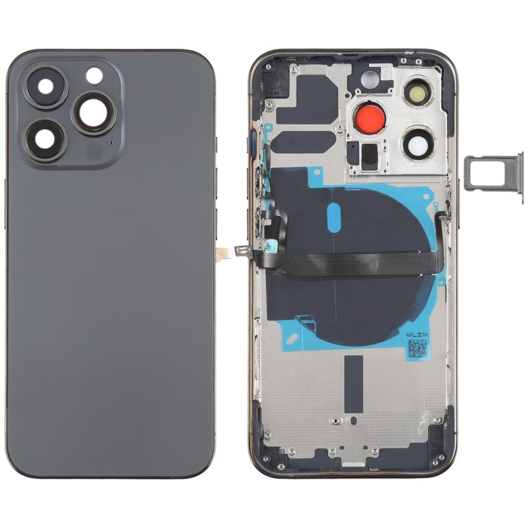 For iPhone 13 Pro Battery Back Cover with Side Keys & Card Tray & Power + Volume Flex Cable & Wireless Charging Module My Store