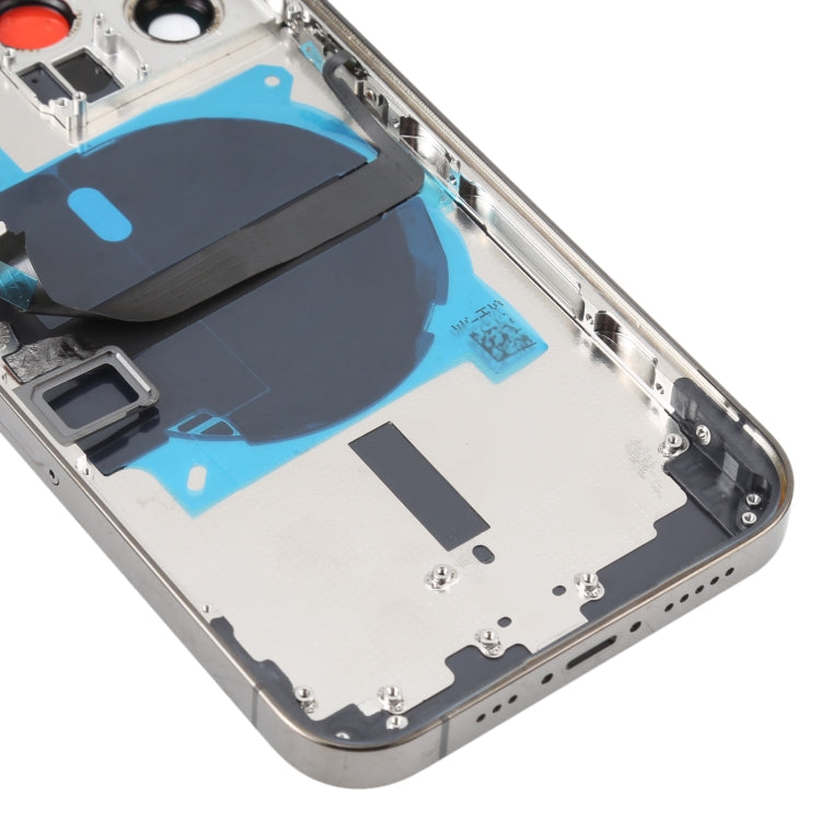 For iPhone 13 Pro Battery Back Cover with Side Keys & Card Tray & Power + Volume Flex Cable & Wireless Charging Module