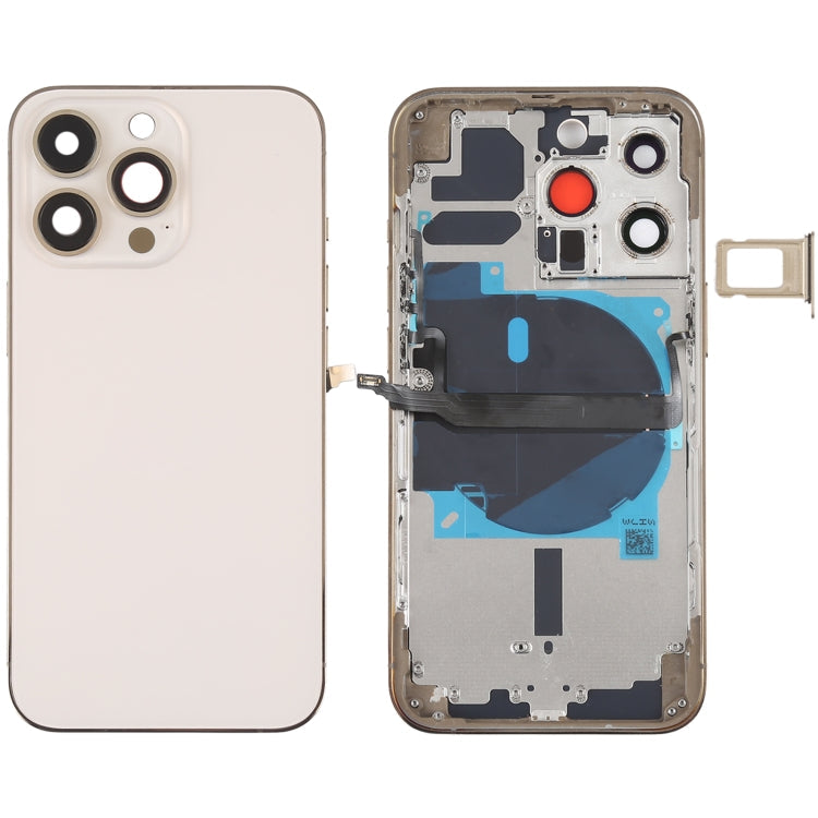 For iPhone 13 Pro Battery Back Cover with Side Keys & Card Tray & Power + Volume Flex Cable & Wireless Charging Module My Store