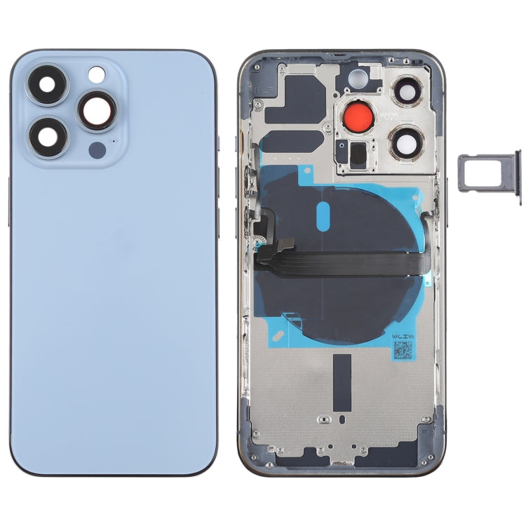 For iPhone 13 Pro Battery Back Cover with Side Keys & Card Tray & Power + Volume Flex Cable & Wireless Charging Module My Store