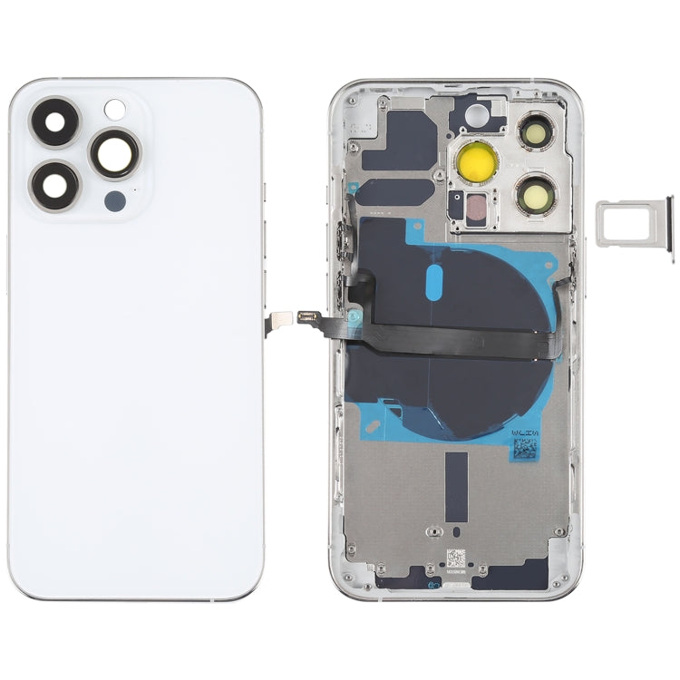 For iPhone 13 Pro Battery Back Cover with Side Keys & Card Tray & Power + Volume Flex Cable & Wireless Charging Module My Store