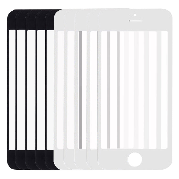 5 PCS Black + 5 PCS White for iPhone 5 & 5S Front Screen Outer Glass Lens-Reluova