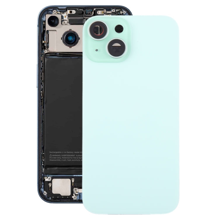 For iPhone 15 Plus Glass Battery Back Cover with Camera Lens Cover