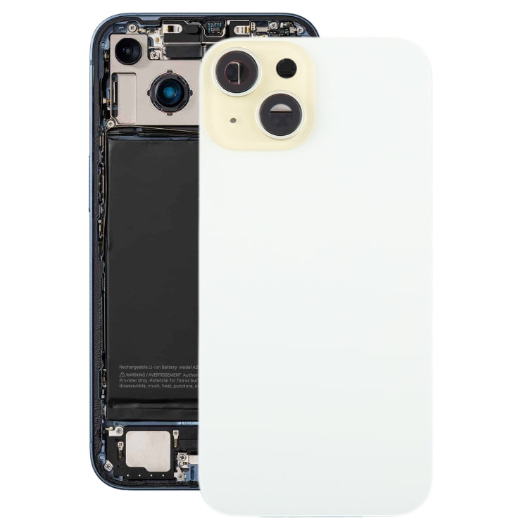 For iPhone 15 Plus Glass Battery Back Cover with Camera Lens Cover