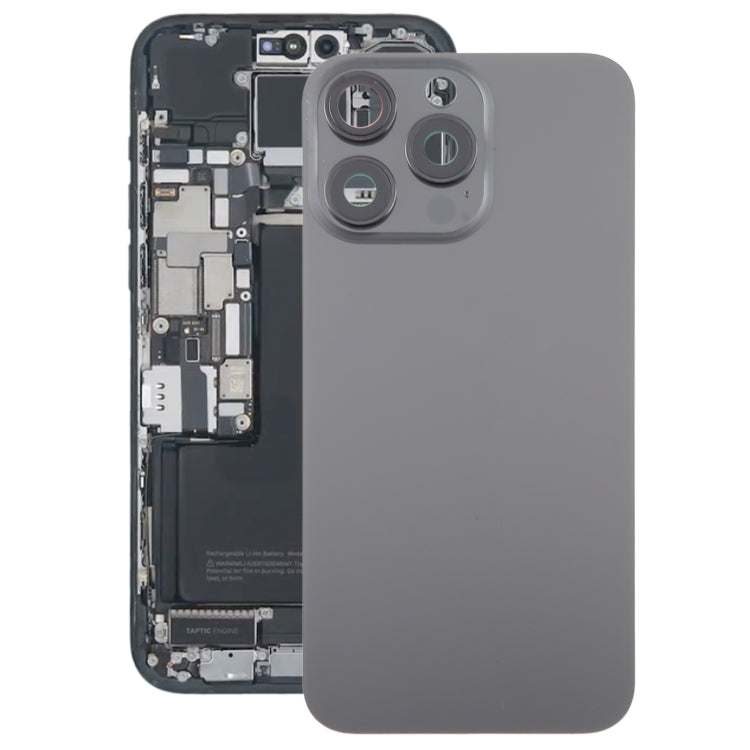 For iPhone 15 Pro Glass Battery Back Cover with Camera Lens Cover My Store