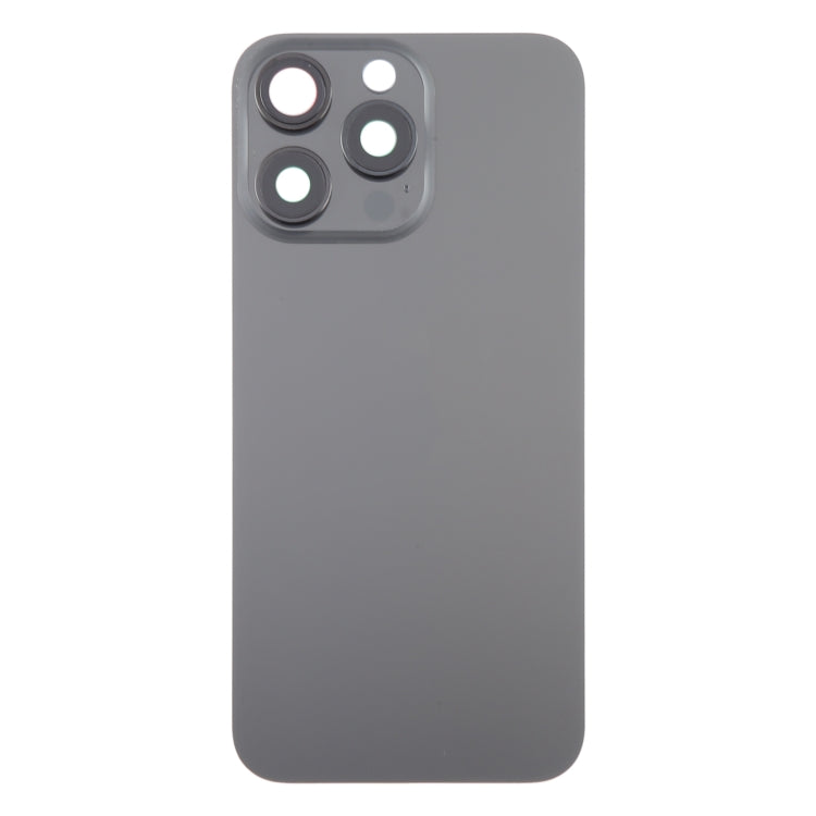 For iPhone 15 Pro Glass Battery Back Cover with Camera Lens Cover