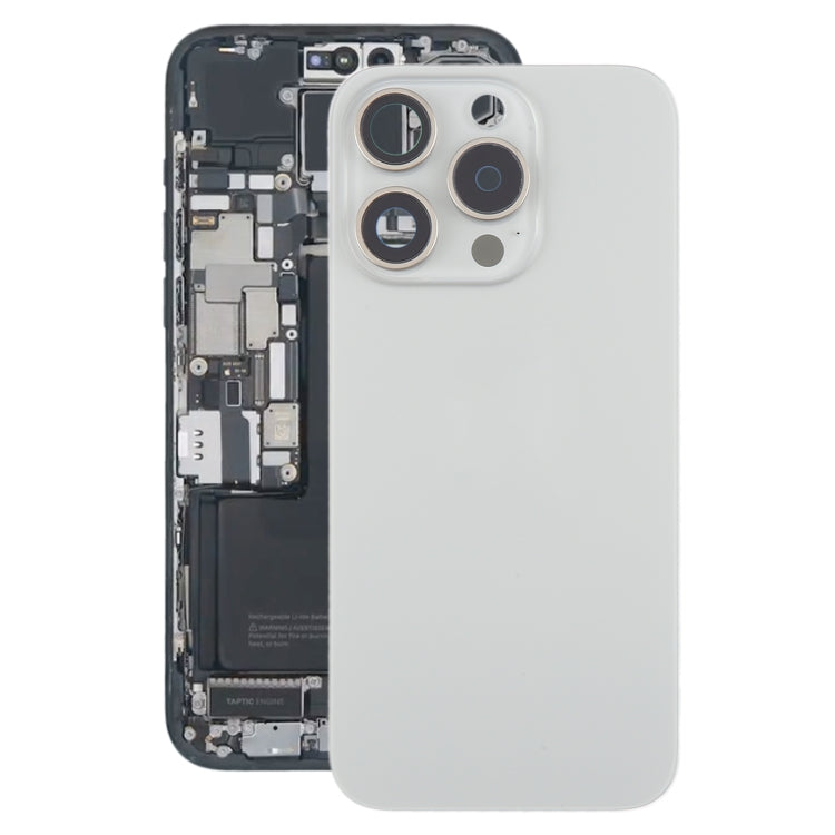 For iPhone 15 Pro Battery Back Cover with Camera Lens Cover + MagSafe Magnet