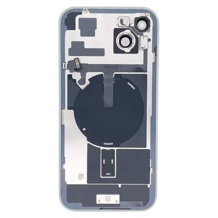 For iPhone 15 Plus Glass Battery Back Cover with Flash Bracket + Wireless Charging Module