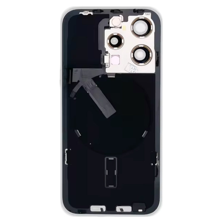 For iPhone 15 Pro Glass Battery Back Cover with Flash Bracket + Wireless Charging Module My Store