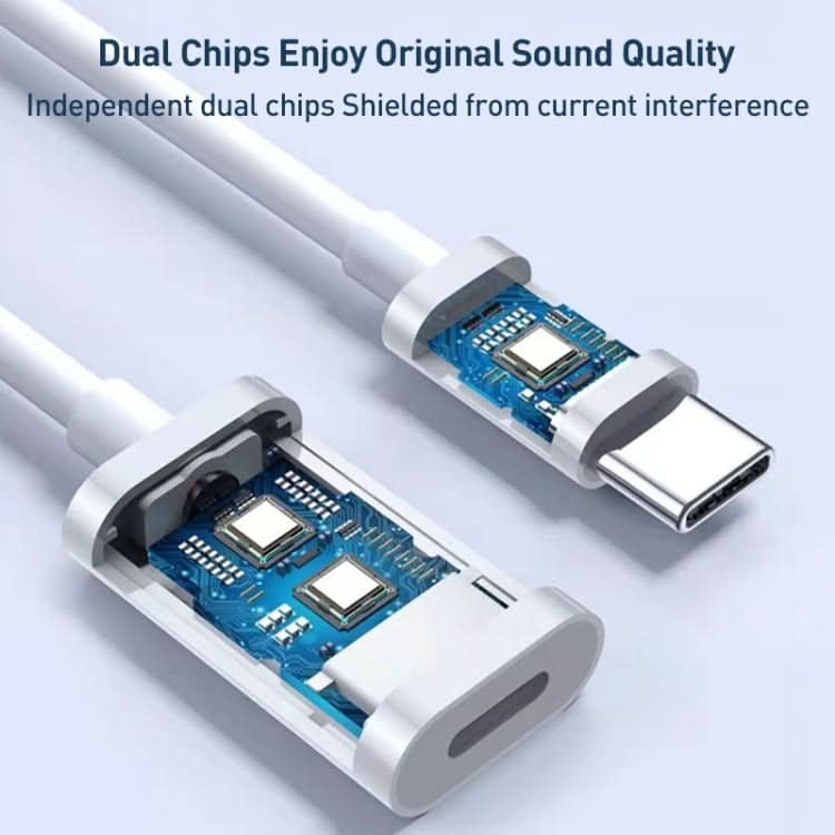 USB-C / Type-C to 8 Pin Audio Adapter Cable for iPhone 15 Series