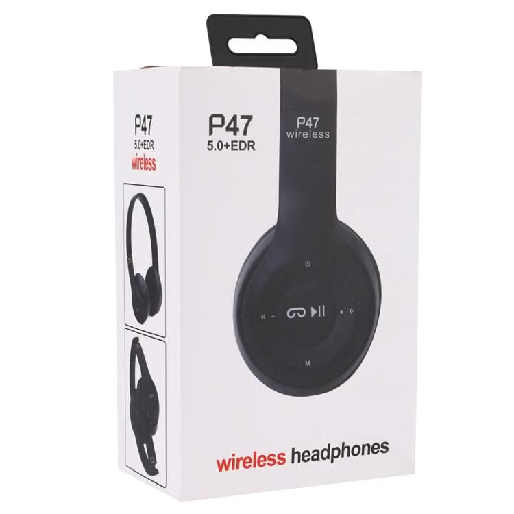 P47 Foldable Wireless Bluetooth Headphone with 3.5mm Audio Jack, Support MP3 / Call