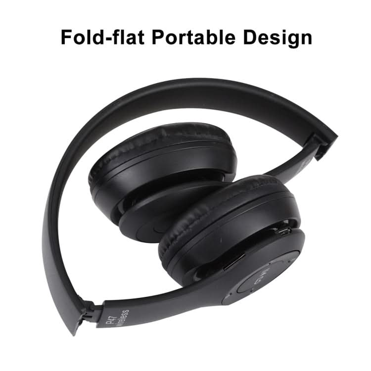 P47 Foldable Wireless Bluetooth Headphone with 3.5mm Audio Jack, Support MP3 / Call