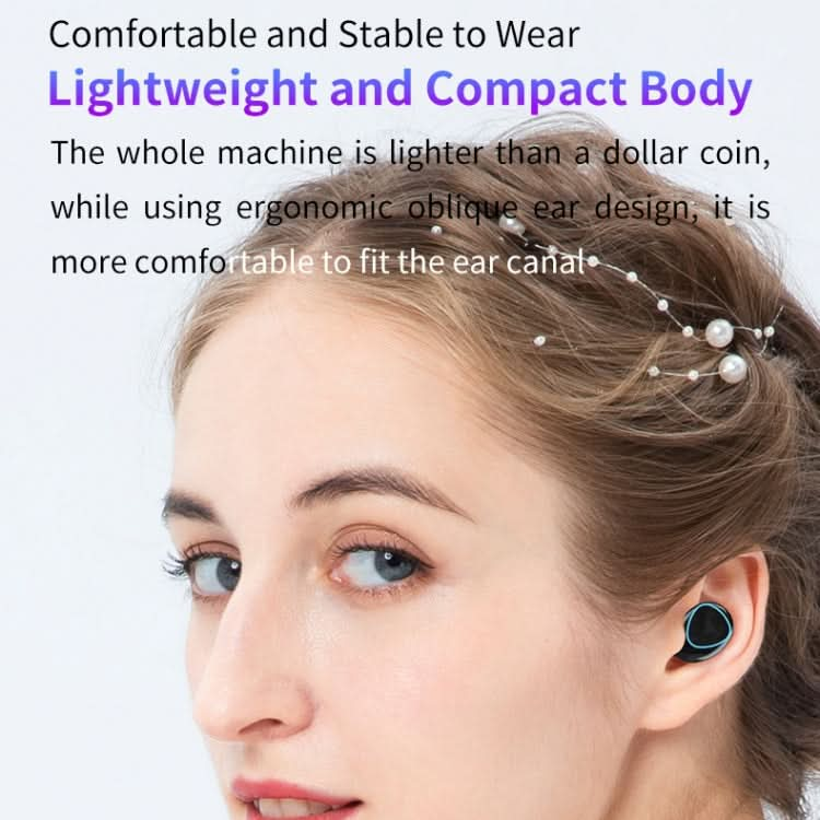 M10 Bluetooth 5.1 TWS Digital Display Wireless Bluetooth Earphone with Charging Box, Support Touch & Siri & Battery Display