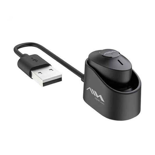 AIN MK-X18S USB Car Single Wireless Bluetooth Earphone with Charging Box, Support HD Call & Siri & Automatic Pairing