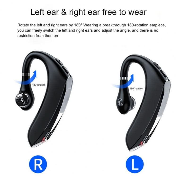 DS800 Bluetooth 5.0 Universal Hanging Ear Style Business Sports Wireless Bluetooth Earphone, Classic Version