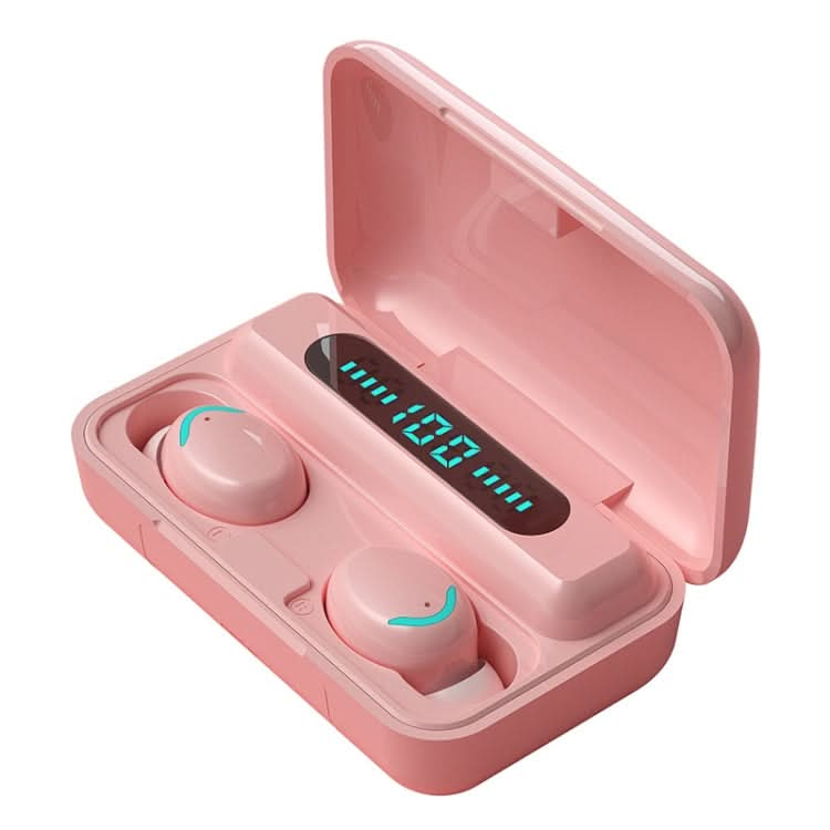 F9-5C Macaron Series Four-bar Breathing Light + Digital Display Noise Reduction Bluetooth Earphone