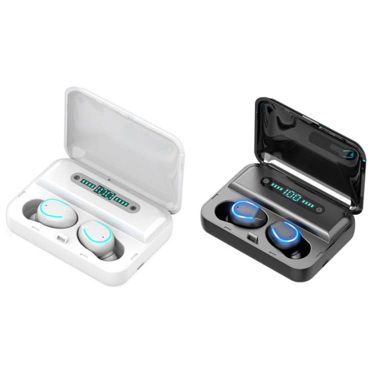 F9-5U Four-bar Breathing Light + Digital Display Noise Reduction Touch Bluetooth Earphone with Charging Box