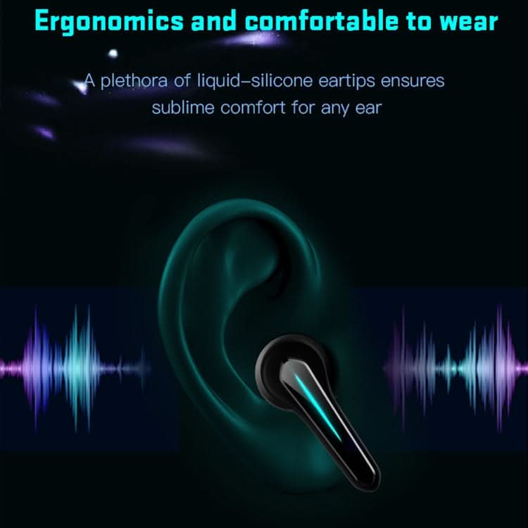 ETE-55 TWS Binaural Bluetooth 5.0 Low Latency Gaming Earphones