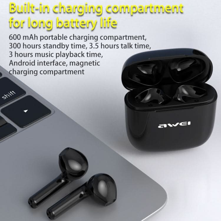 awei T26 TWS Bluetooth V5.0 Ture Wireless Sports Headset with Charging Case