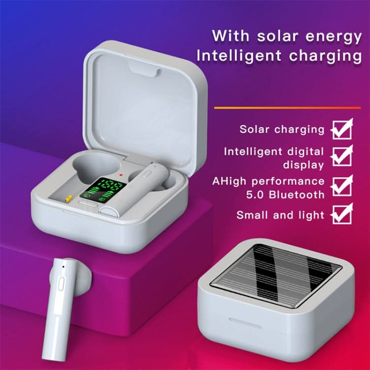 Air6 Plus Bluetooth 5.0 Mini Solar Charging Sport Wireless Bluetooth Earphone with Charging Box