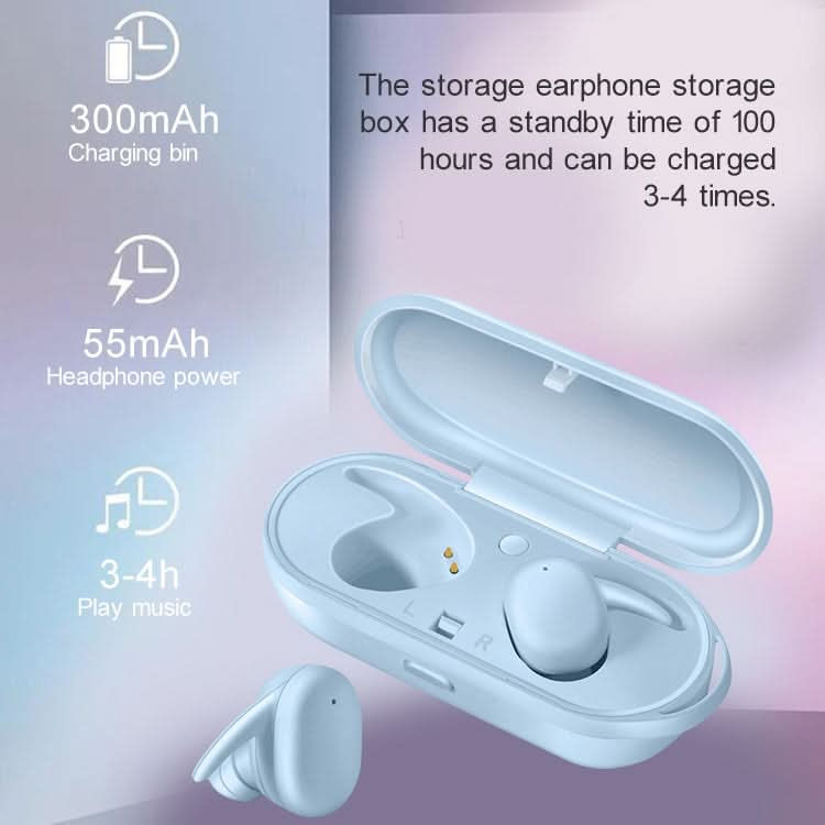 DT-7 IPX Waterproof Bluetooth 5.0 Wireless Bluetooth Earphone with 300mAh Magnetic Charging Box, Support Call