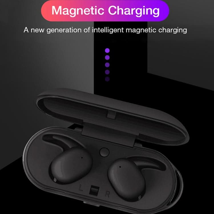 DT-7 IPX Waterproof Bluetooth 5.0 Wireless Bluetooth Earphone with 300mAh Magnetic Charging Box, Support Call