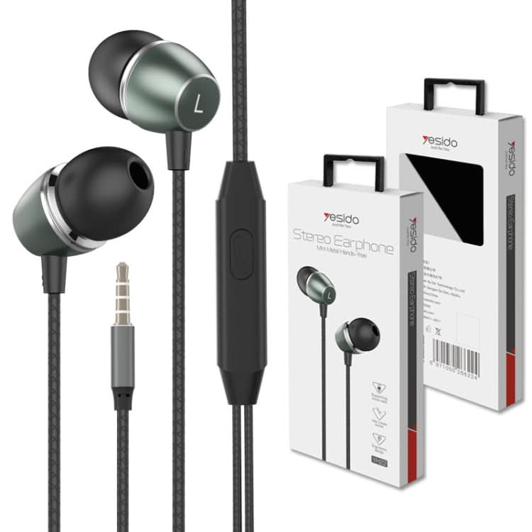 Yesido YH22 3.5mm In-Ear Wired Earphone, Length: 1.2m