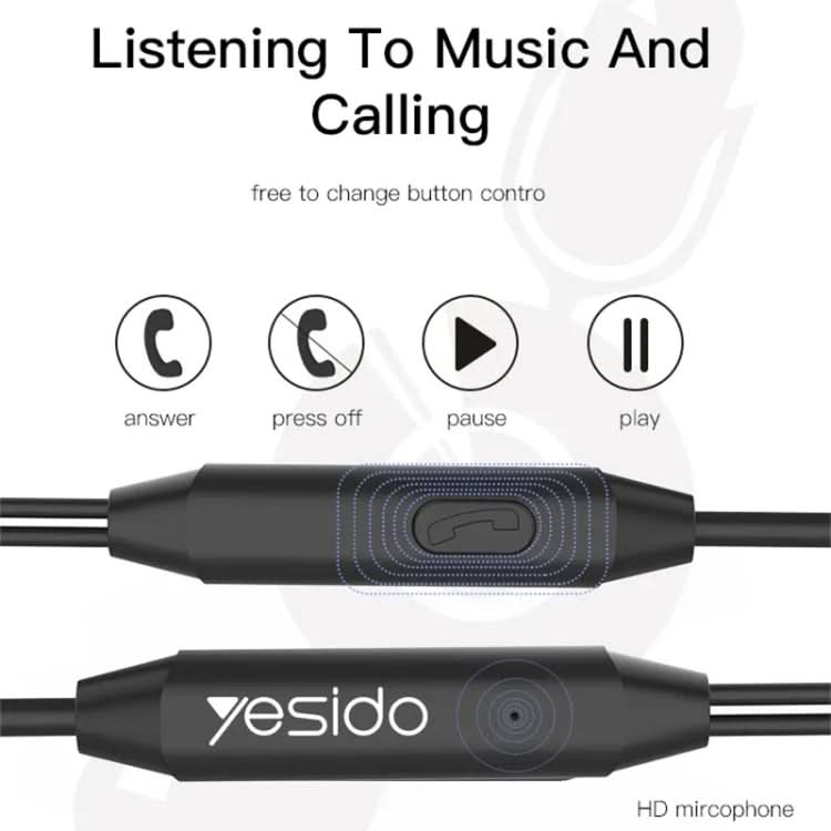 Yesido YH23 3.5mm In-Ear Wired Earphone, Length: 1.2m