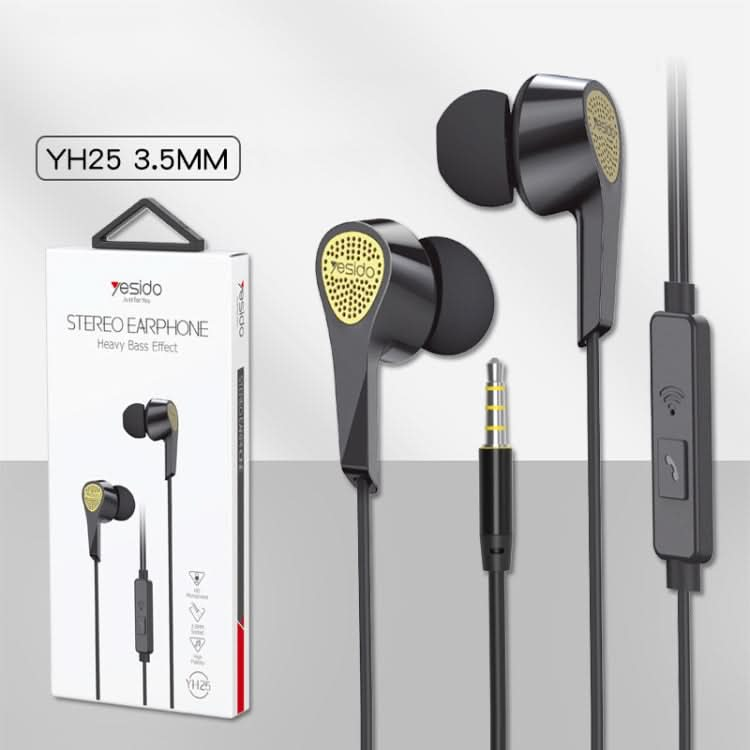 Yesido YH25 3.5mm In-Ear Wired Earphone, Length: 1.2m