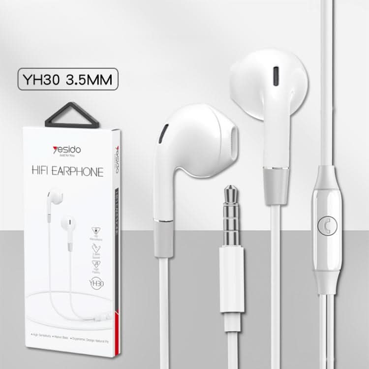 Yesido YH30 3.5mm In-Ear Wired Earphone, Length: 1.2m