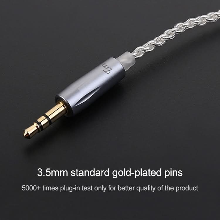 TRN Silver Plated Upgrade Cable Headphones Cable with A2DC Connection for TRN V10 V20 Earphone