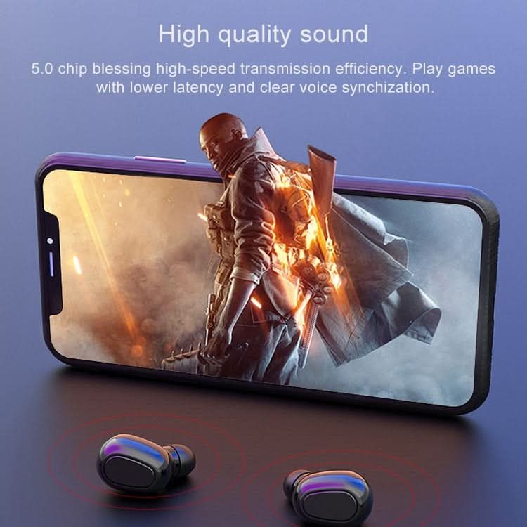 L22 9D Sound Effect Bluetooth 5.0 Wireless Bluetooth Earphone with Charging Box & Digital Display, Support for HD Calls