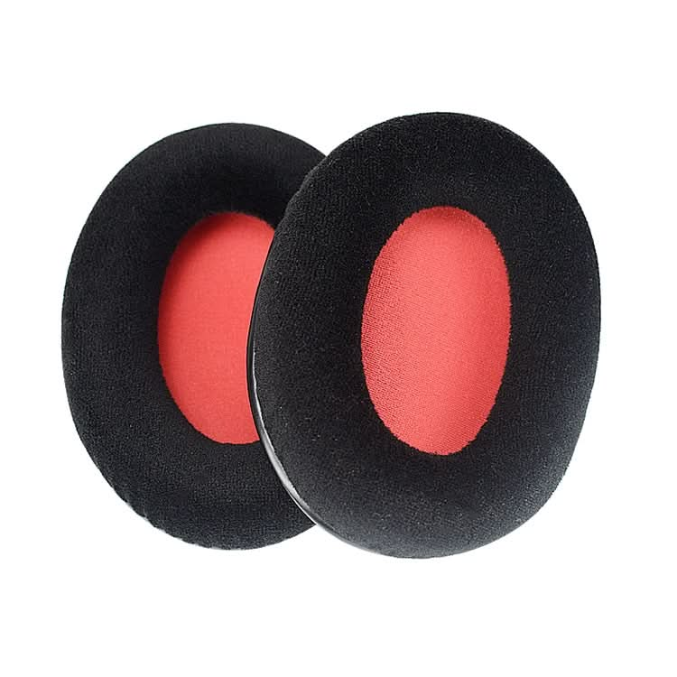 2 PCS For Kingston KHX-HSCP / HyperX Cloud II Headphone Cushion Flannel Red Net Sponge Cover Earmuffs Replacement Earpads