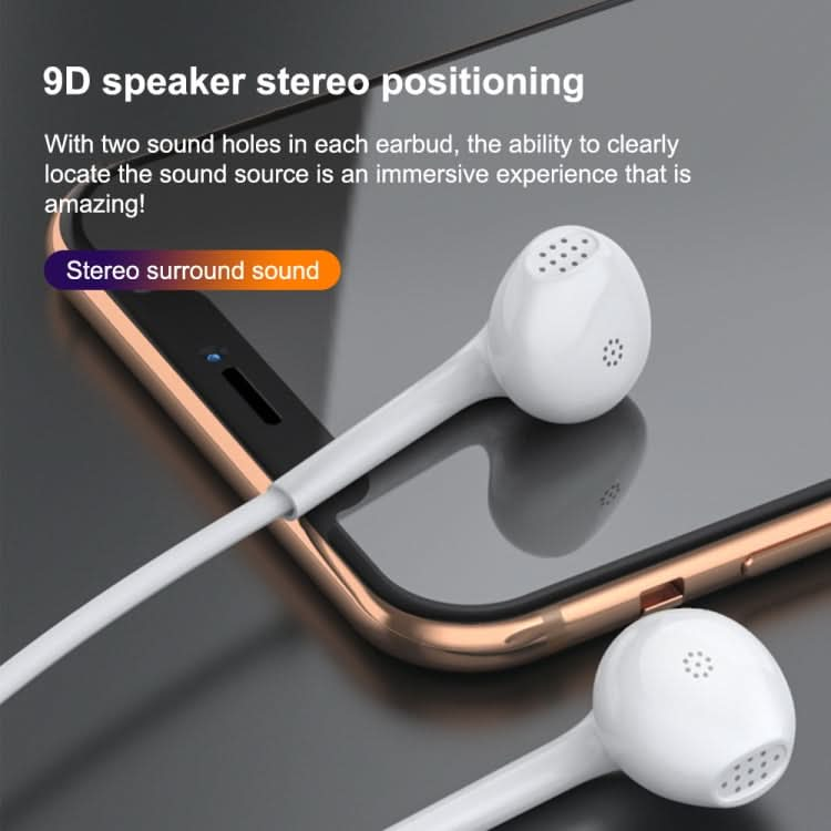 WK Y12 3.5mm Interface In-Ear HIFI 9D Stereo Wired Call Music Earphone, Length: 1.15m