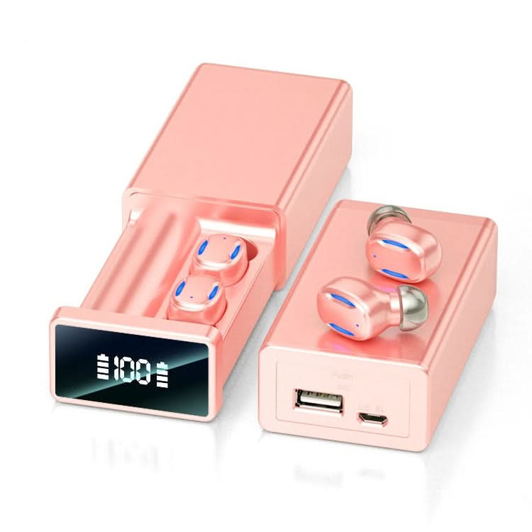 A22 English Version Pull-out Digital Display Bluetooth Earphone with Magnetic Charging Box, Support Touch Light & Power Bank