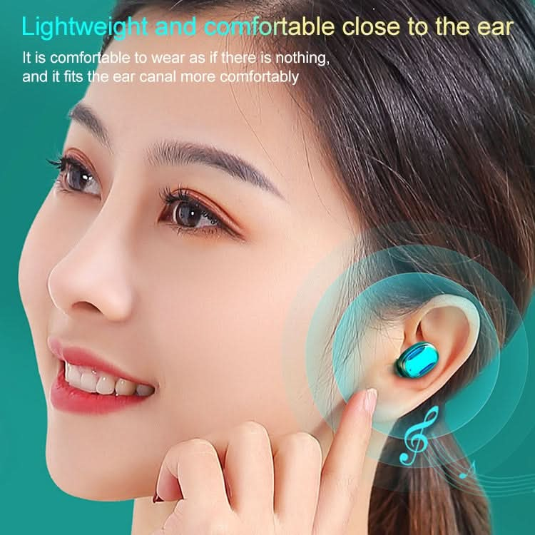 A22 English Version Pull-out Digital Display Bluetooth Earphone with Magnetic Charging Box, Support Touch Light & Power Bank