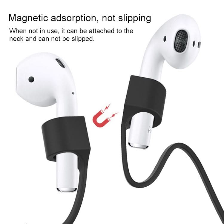 Wireless Bluetooth Headset Anti-lost Rope Magnetic Silicone Lanyard for Apple AirPods 1 / 2