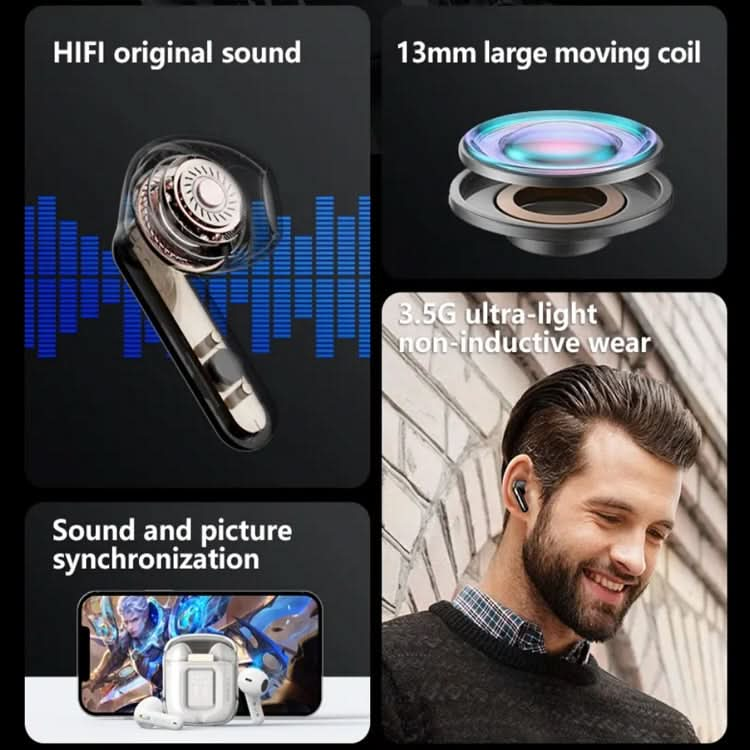 Lenovo LP6 Pro Bluetooth 5.3 LED Digital Display HiFi Wireless Bluetooth Earphone