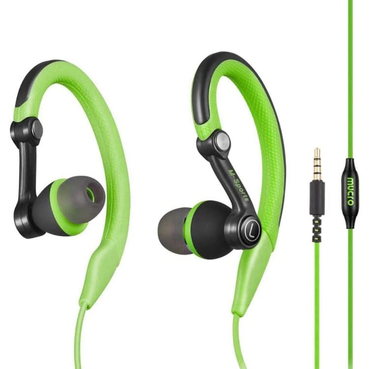 Mucro MB-232 Running In-Ear Sport Earhook Wired Stereo Headphones for Jogging Gym