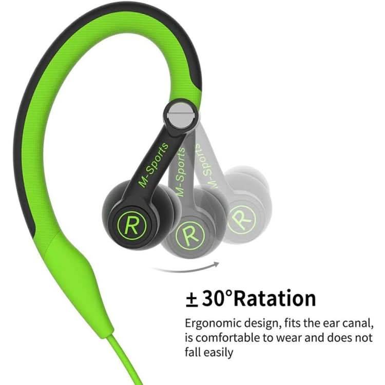 Mucro MB-232 Running In-Ear Sport Earhook Wired Stereo Headphones for Jogging Gym