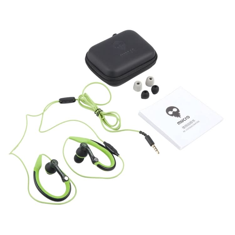 Mucro MB-232 Running In-Ear Sport Earhook Wired Stereo Headphones for Jogging Gym